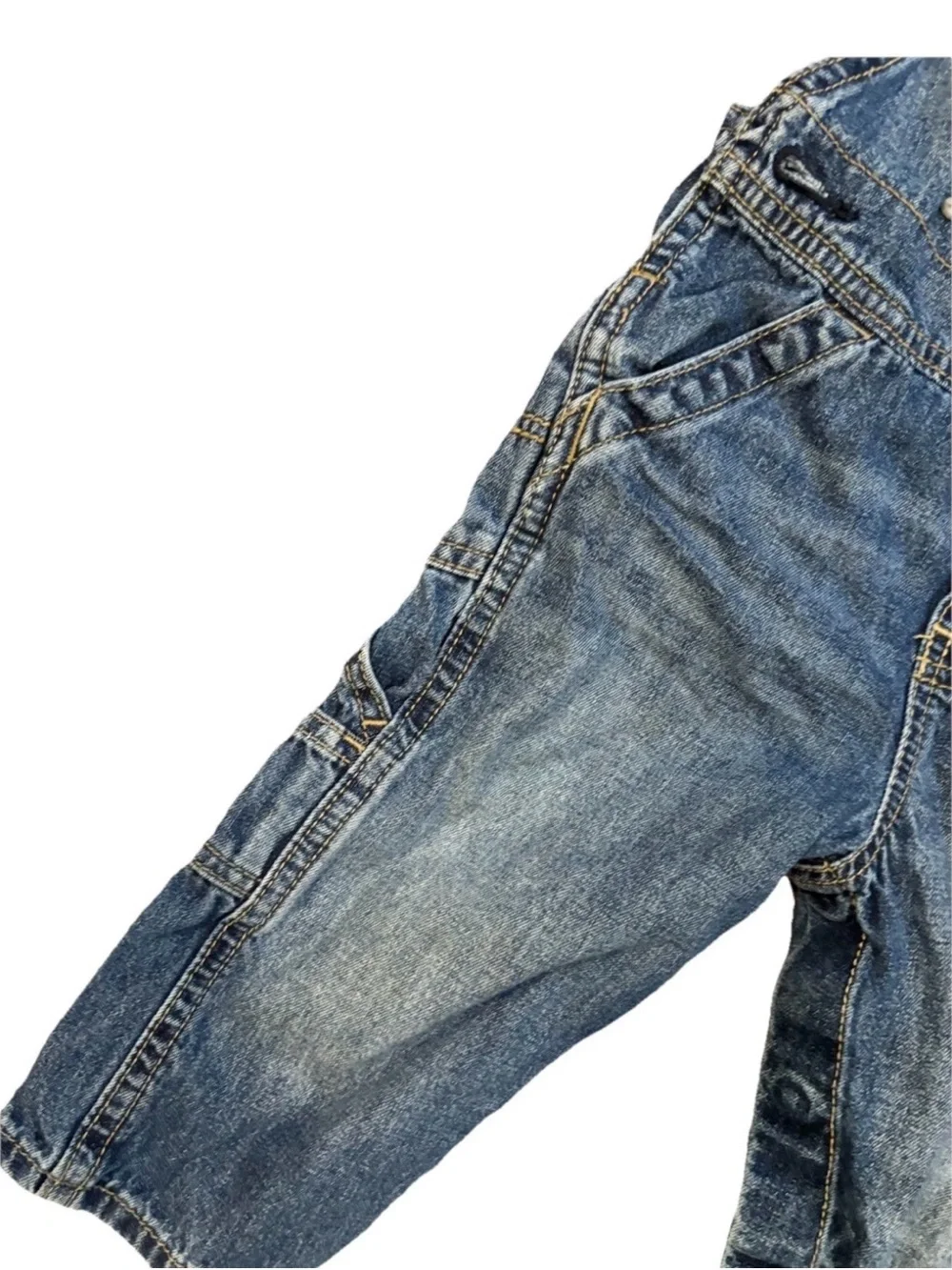 OshKosh B'gosh Washed Blue Denim Overalls with Logo